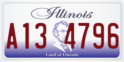 IL license plate A134796