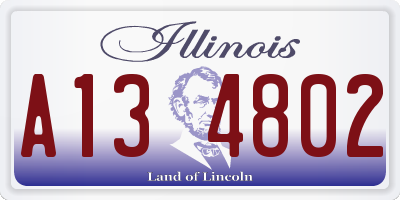 IL license plate A134802