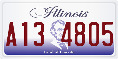 IL license plate A134805