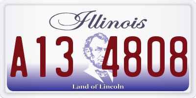 IL license plate A134808