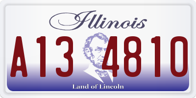 IL license plate A134810