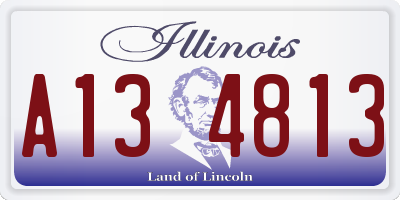 IL license plate A134813