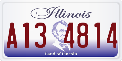 IL license plate A134814