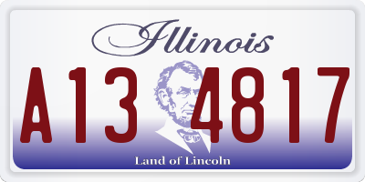 IL license plate A134817