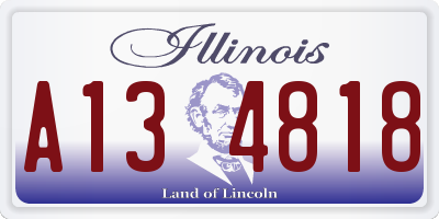 IL license plate A134818
