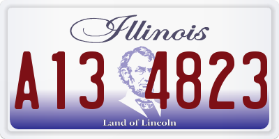 IL license plate A134823