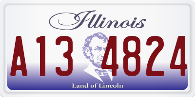 IL license plate A134824