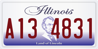 IL license plate A134831