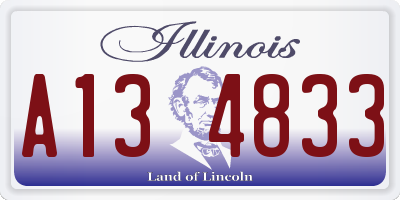 IL license plate A134833
