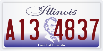 IL license plate A134837
