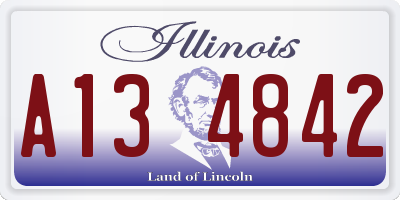 IL license plate A134842