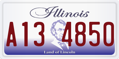 IL license plate A134850