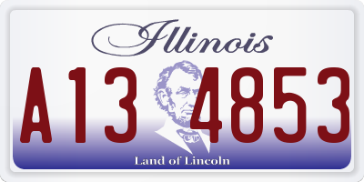 IL license plate A134853