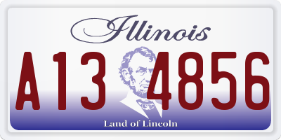 IL license plate A134856