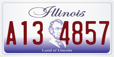 IL license plate A134857