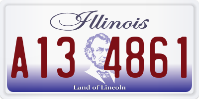 IL license plate A134861