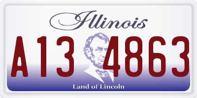 IL license plate A134863