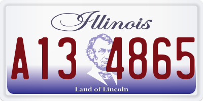 IL license plate A134865