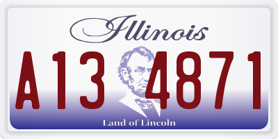 IL license plate A134871