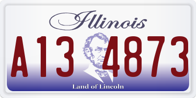 IL license plate A134873