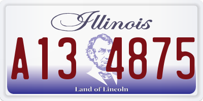IL license plate A134875