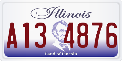 IL license plate A134876