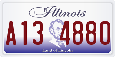 IL license plate A134880