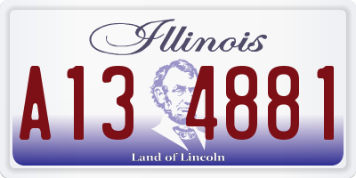 IL license plate A134881