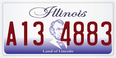 IL license plate A134883