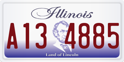 IL license plate A134885