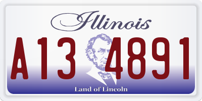 IL license plate A134891