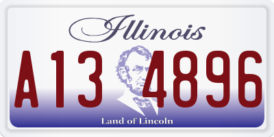 IL license plate A134896