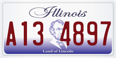 IL license plate A134897