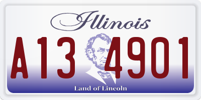 IL license plate A134901