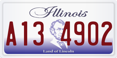 IL license plate A134902