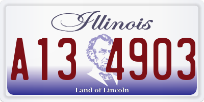 IL license plate A134903