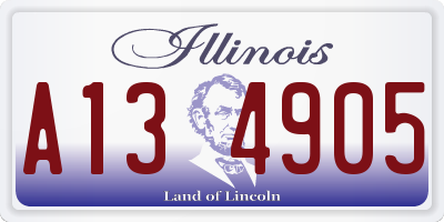 IL license plate A134905