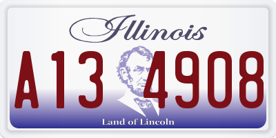 IL license plate A134908