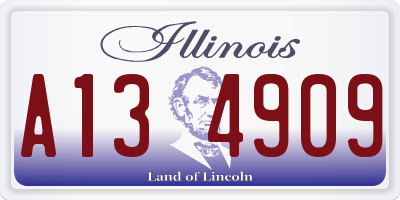 IL license plate A134909