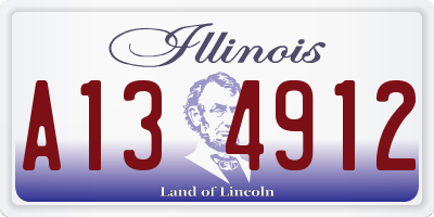IL license plate A134912
