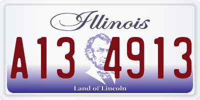 IL license plate A134913
