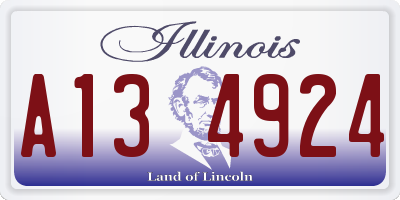 IL license plate A134924