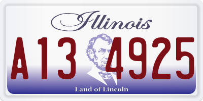 IL license plate A134925
