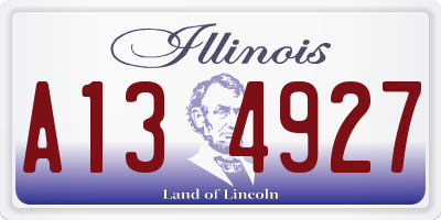 IL license plate A134927