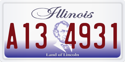 IL license plate A134931