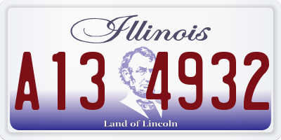 IL license plate A134932
