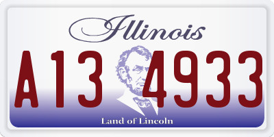 IL license plate A134933