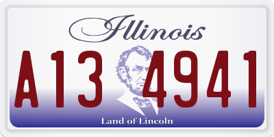 IL license plate A134941