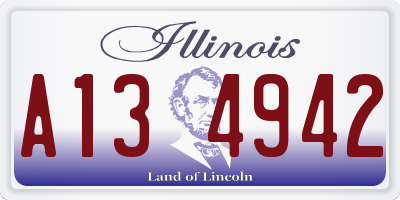 IL license plate A134942