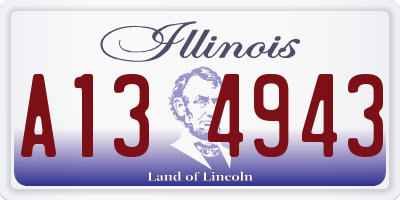 IL license plate A134943